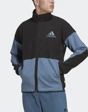 Adidas Colorblock Sherpa Fleece Track Top