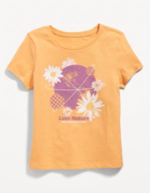 Short-Sleeve Graphic T-Shirt for Girls orange