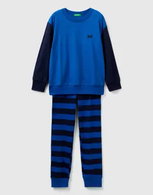 pyjamas with striped trousers