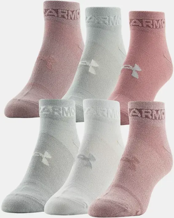 Under Armour Women's UA Essential 6-Pack Low Cut Socks. 1