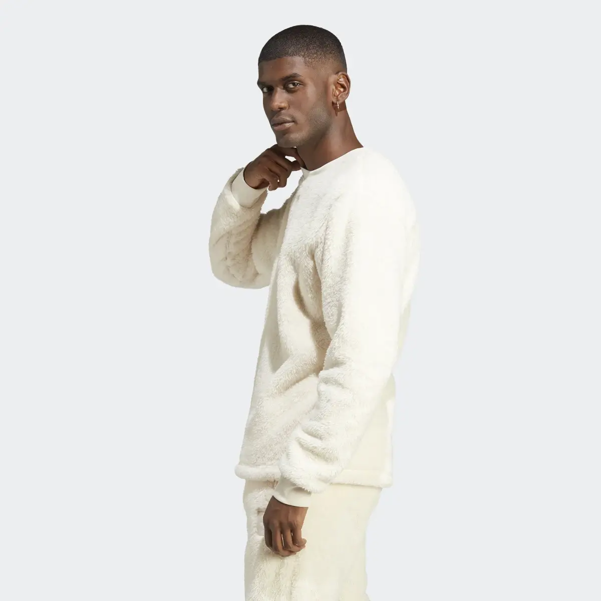 Adidas Essentials+ Fluffy Fleece Sweatshirt. 3