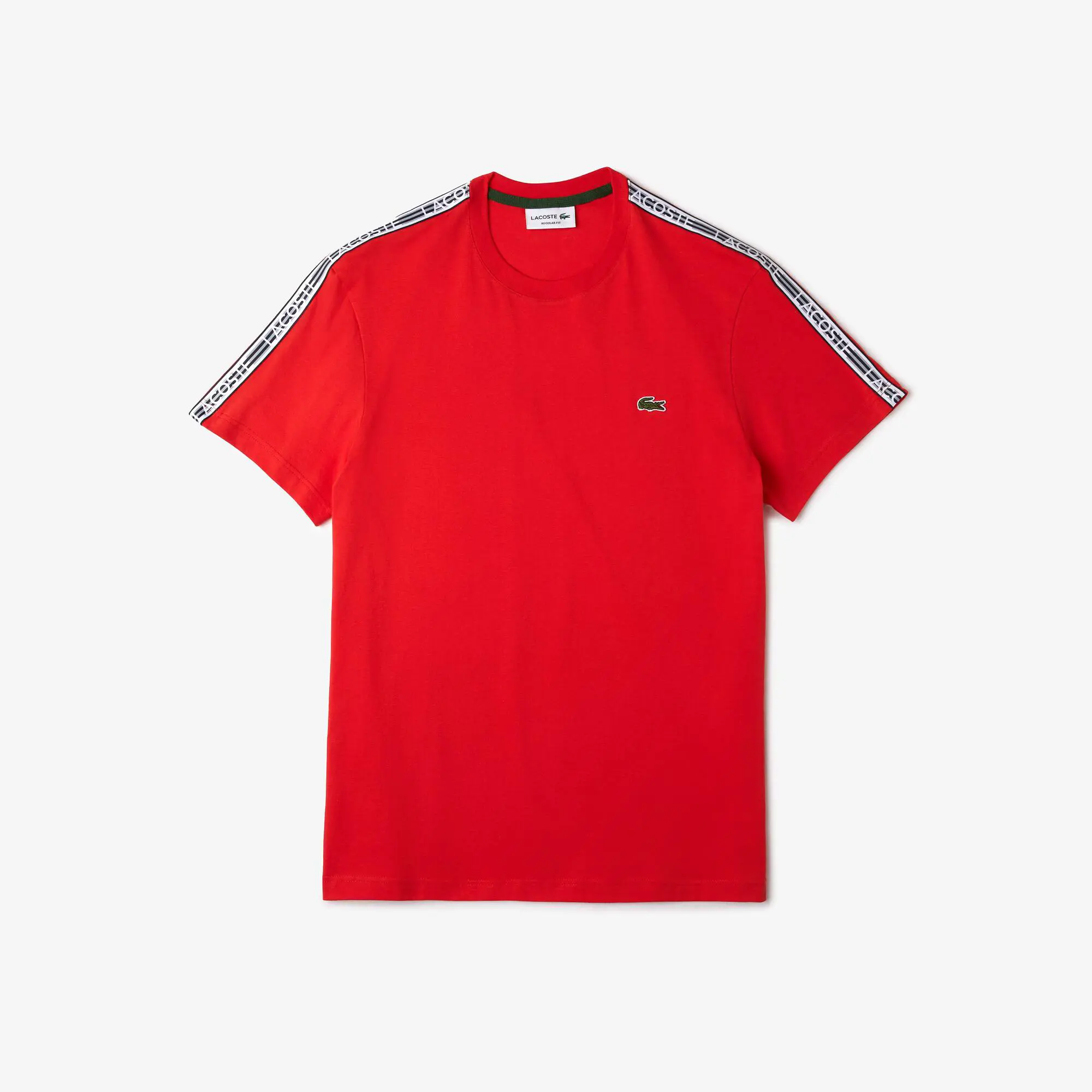Lacoste Men’s Lacoste Regular Fit Logo Stripe T-shirt. 2
