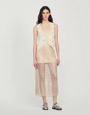 Long shiny mesh dress Login to add to Wish list