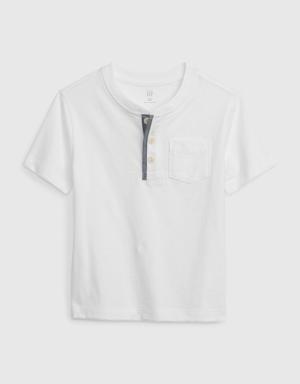 Gap Toddler Henley Pocket T-Shirt white