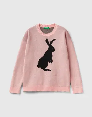 sweater with bunny design