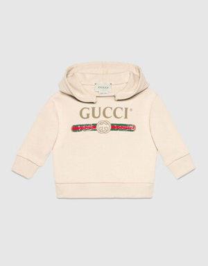 Baby sweatshirt with Gucci logo