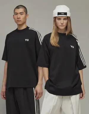 Adidas T-shirt à manches courtes en molleton Y-3 3-Stripes