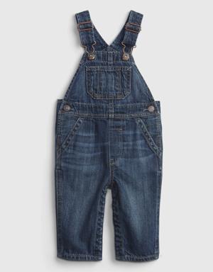 Baby 100% Organic Cotton Denim Overalls with Washwell blue