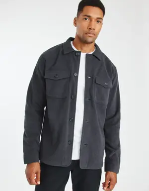 Water Resistant Fleece Shirt Jacket