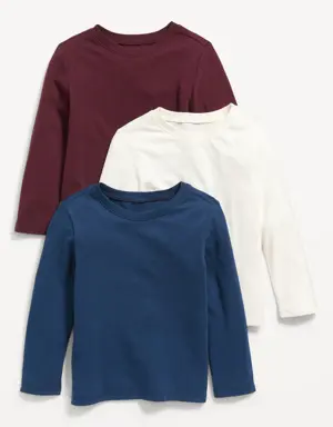 Old Navy Unisex Long-Sleeve T-Shirt 3-Pack for Toddler multi