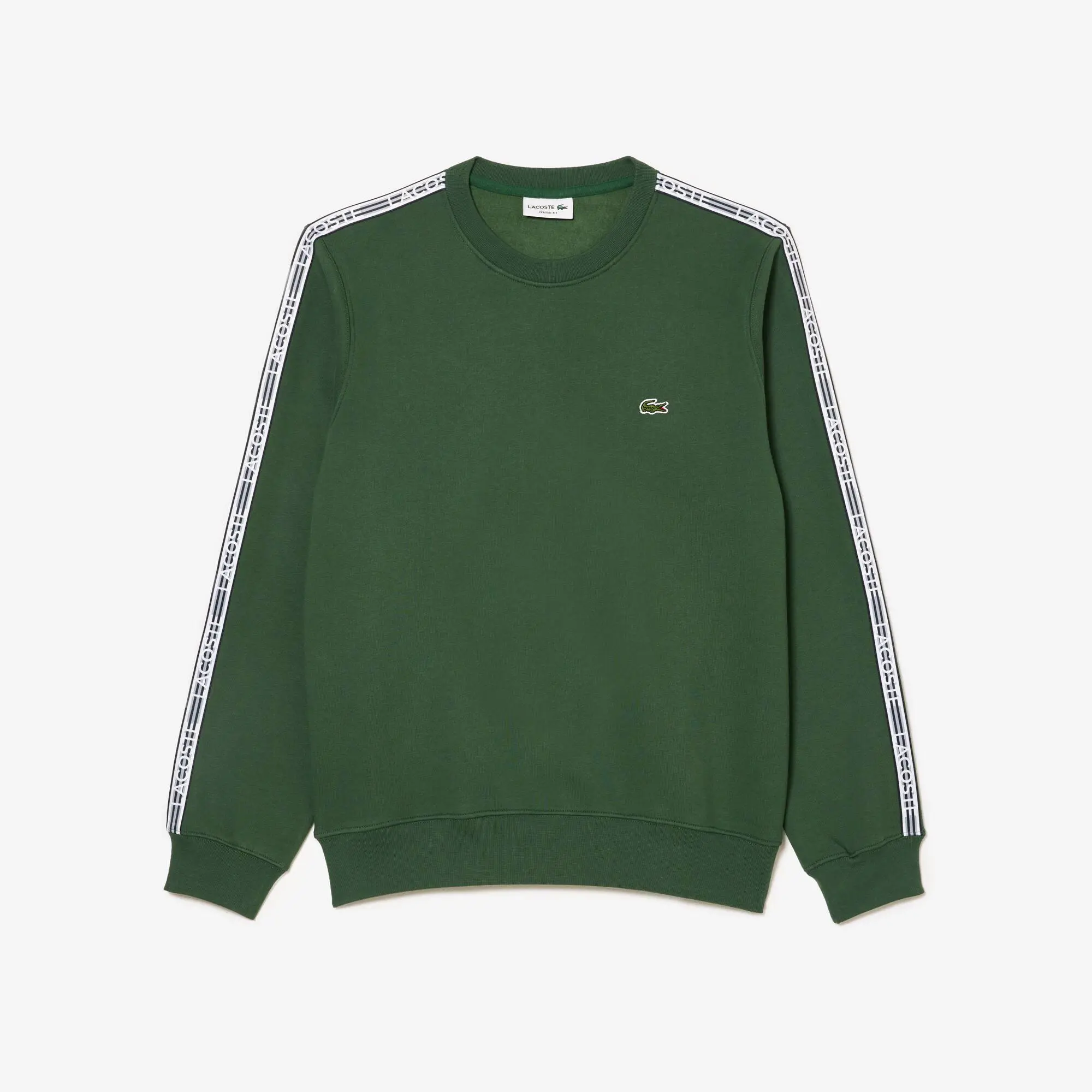 Lacoste Felpa Jogger da uomo in flanella a righe con logo e taglio classico. 2