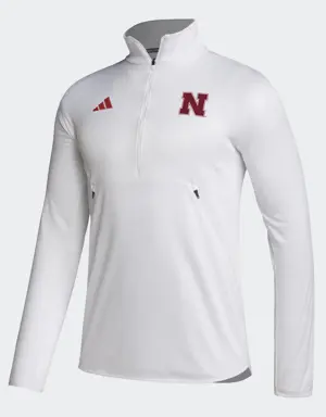 Adidas Nebraska Sideline Knit 1/4-Zip Jacket