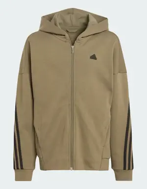 Adidas Future Icons 3-Stripes Full-Zip Hooded Track Top. 3 Adidas Future Icons 3-Stripes Full-Zip Hooded Track Top. 3
