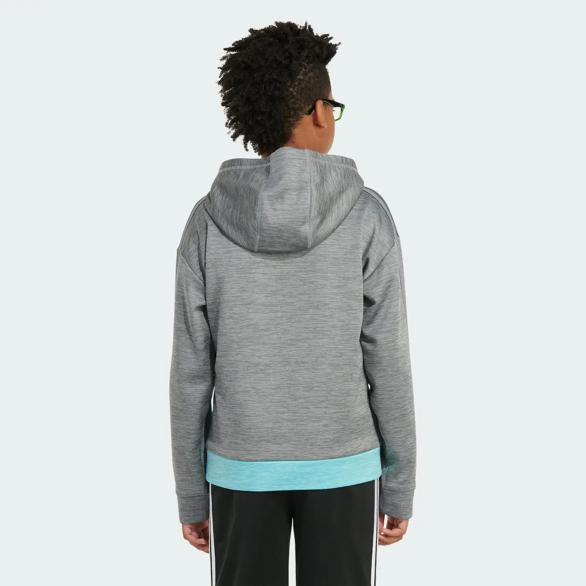 Adidas Long Sleeve Game and Go Mélange Pullover Hoodie. 2