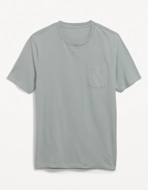 Old Navy Soft-Washed Chest-Pocket Crew-Neck T-Shirt for Men silver