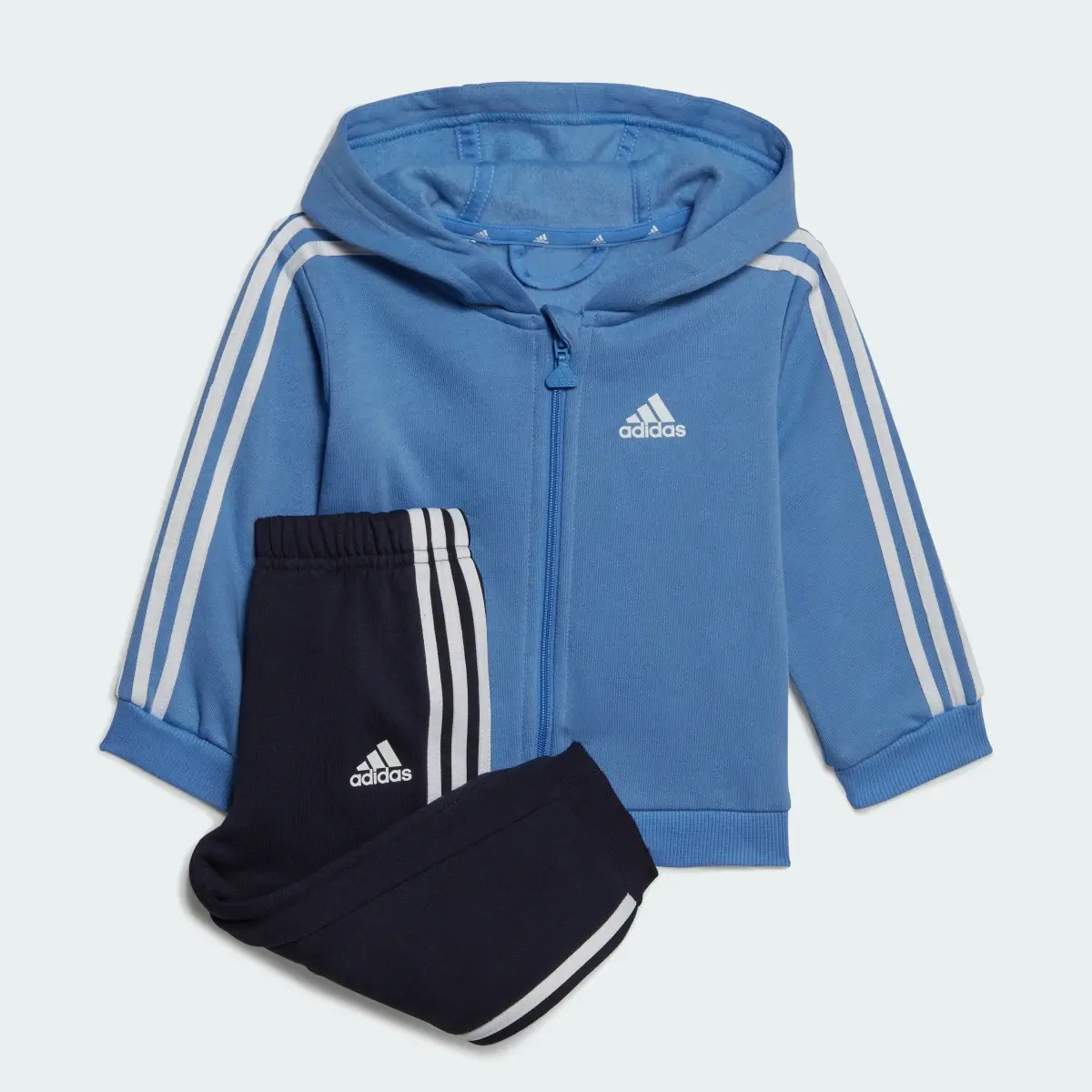 Adidas Essentials Full-Zip Hooded Jogger Set. 1