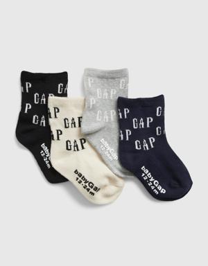Toddler Gap Logo Crew Socks (4-Pack) multi