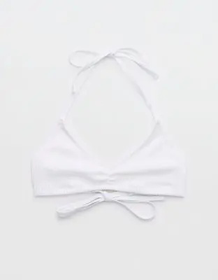 American Eagle Crinkle Halter Voop Bikini Top. 1