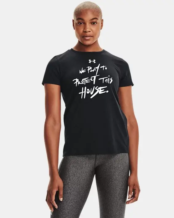 Under Armour Women's UA We Play To Protect This House T-Shirt. 1