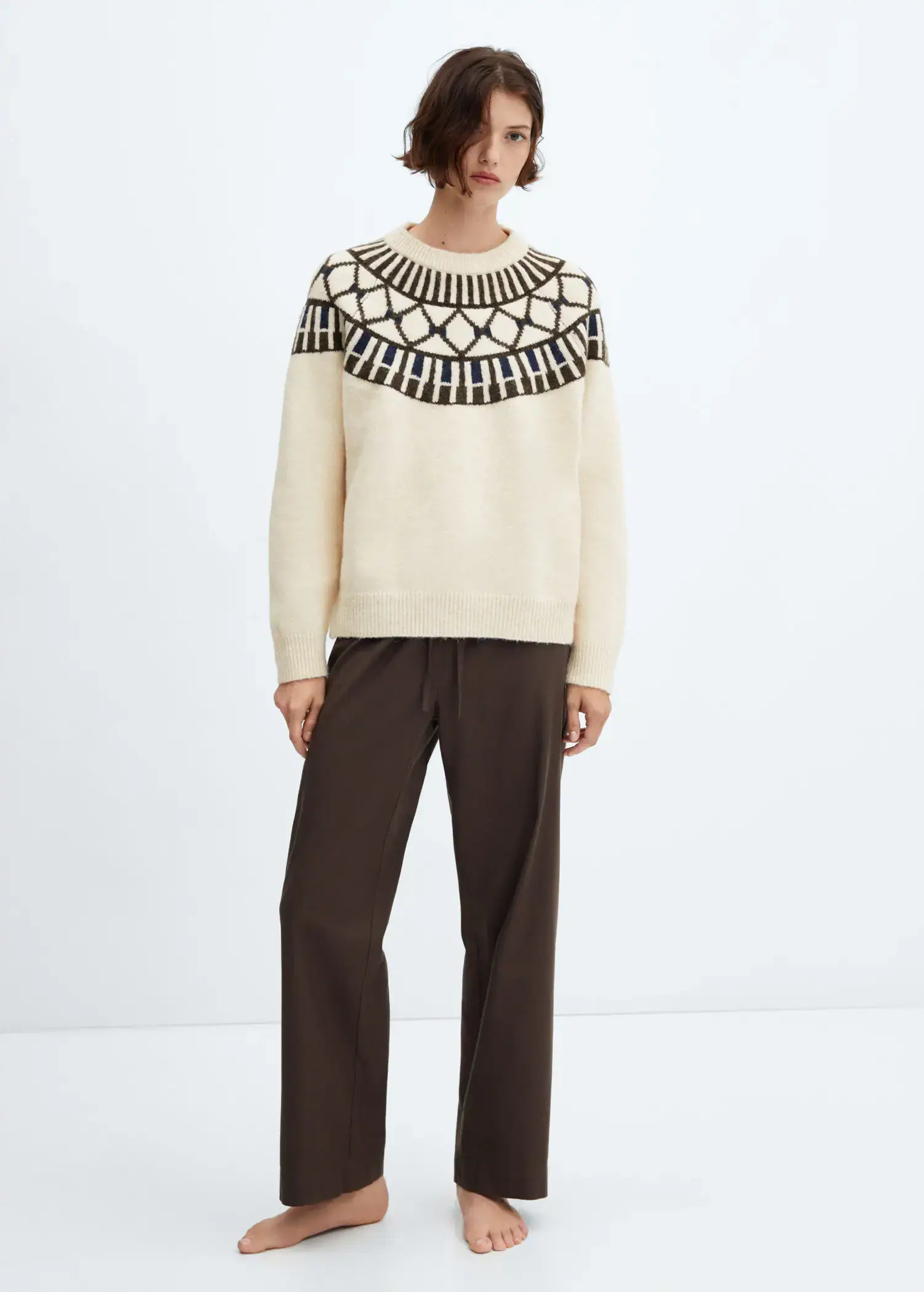 Mango Pull-over motifs col rond. 1