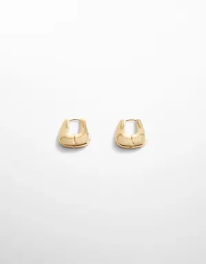 Geometric hoop earrings