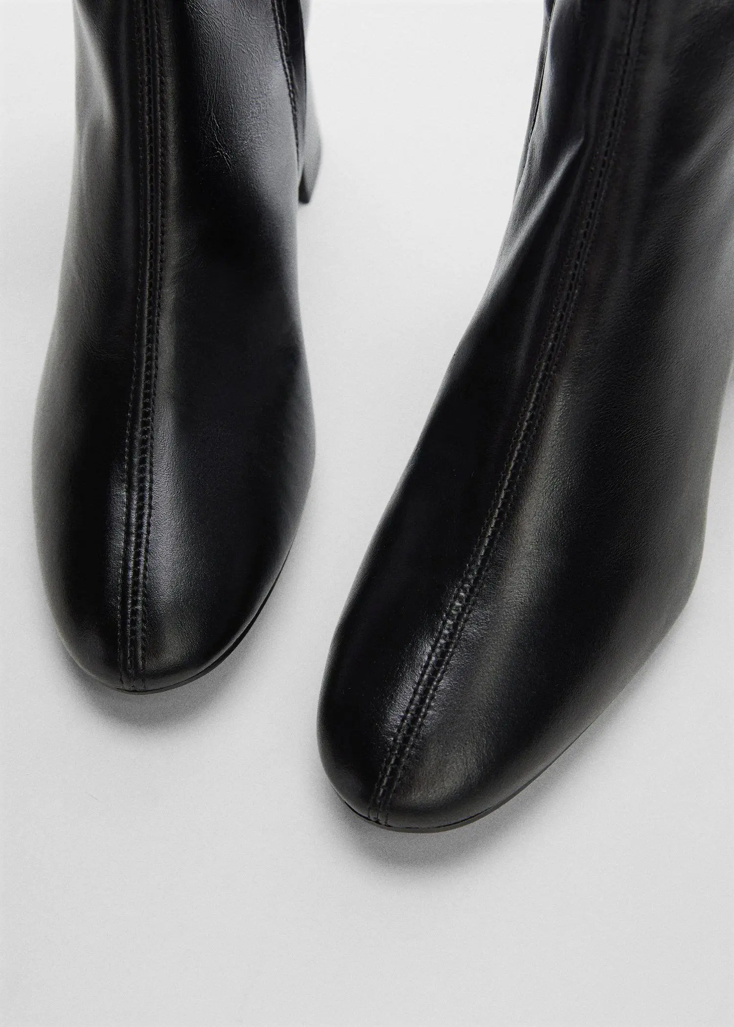 Mango Heel leather ankle boot. 2