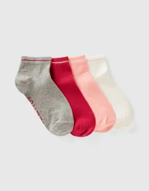 short socks set in organic cotton blend