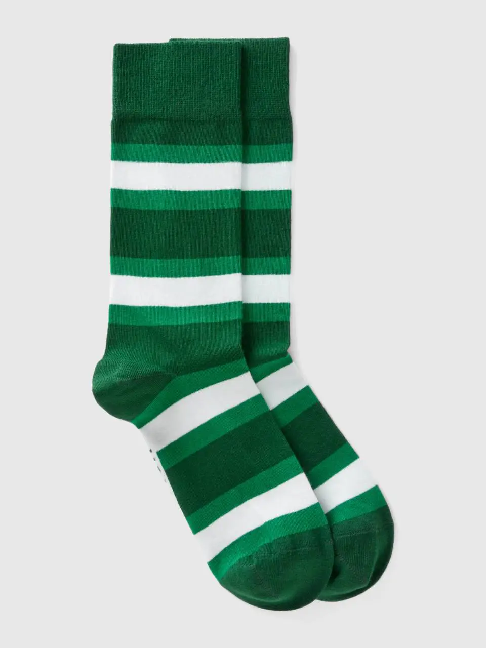 Benetton green striped socks. 1