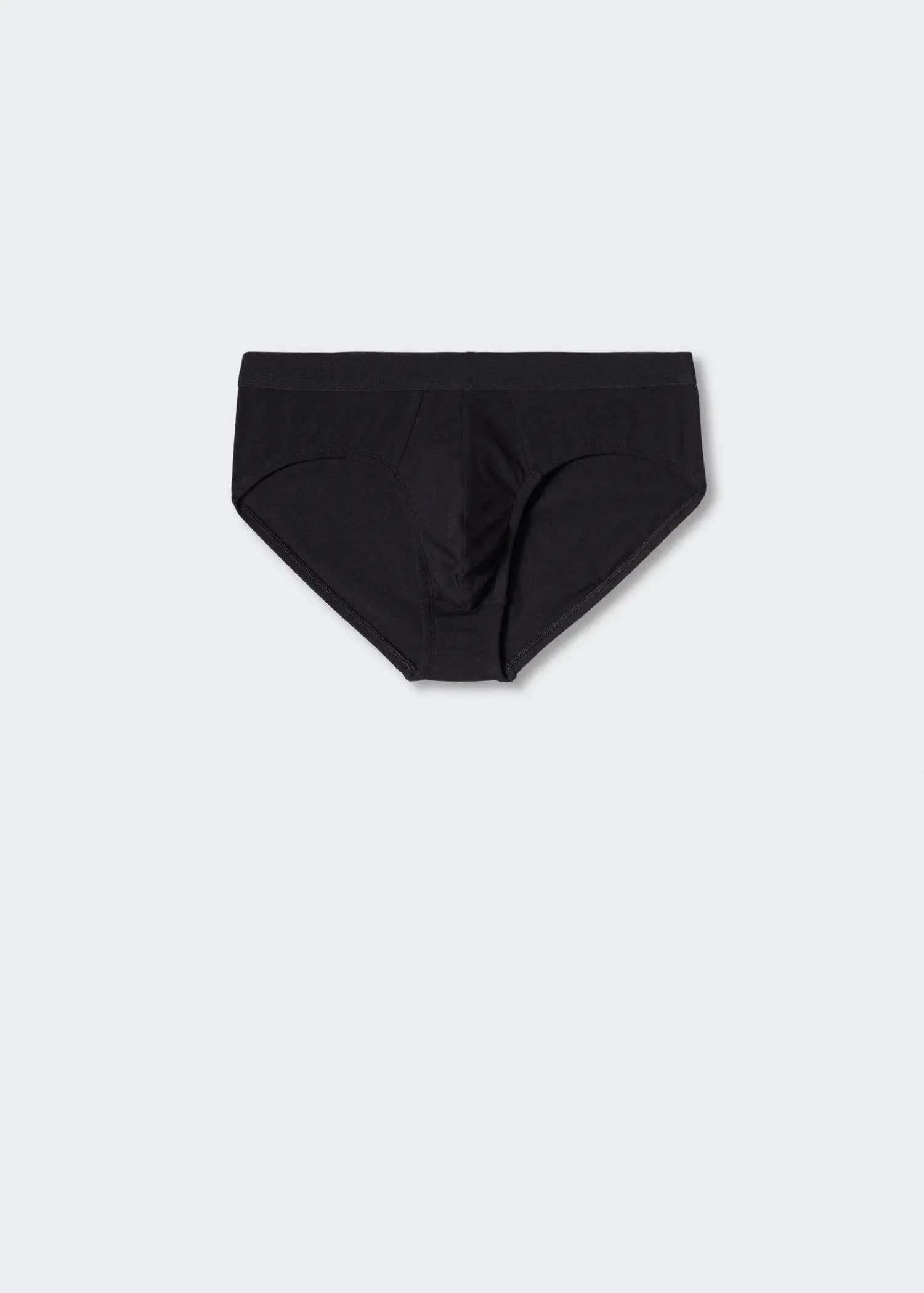 Mango 2 pack basic briefs . a pair of black underwear on a white background. 