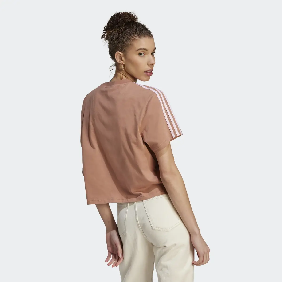 Adidas T-shirt Essentials 3-Stripes Single Jersey Crop. 3