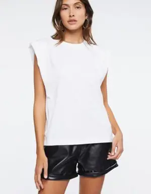 Forever 21 Faux Leather Paperbag Shorts Black