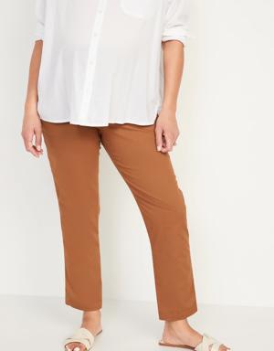 Old Navy Maternity Rollover-Waist OGC Chino Pants beige