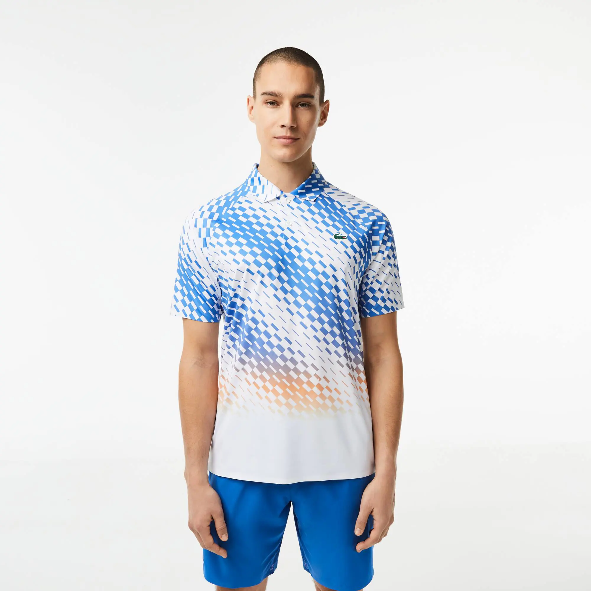 Lacoste Polo de hombre Lacoste Tennis × Novak Djokovic con estampado de ajedrez Player version. 1 Lacoste Polo de hombre Lacoste Tennis × Novak Djokovic con estampado de ajedrez Player version. 1