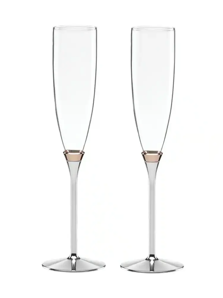 Kate Spade Rosy Glow Toasting Flute Pair. 1