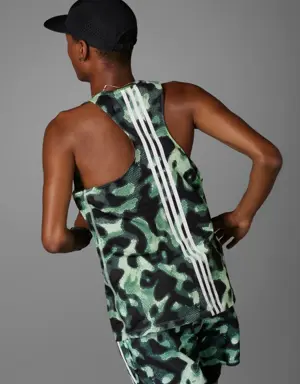 Own the Run 3-Stripes Allover Print Singlet