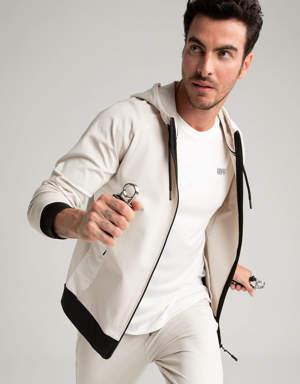 Slim Fit Skuba Dalgıç Kumaş Hırka