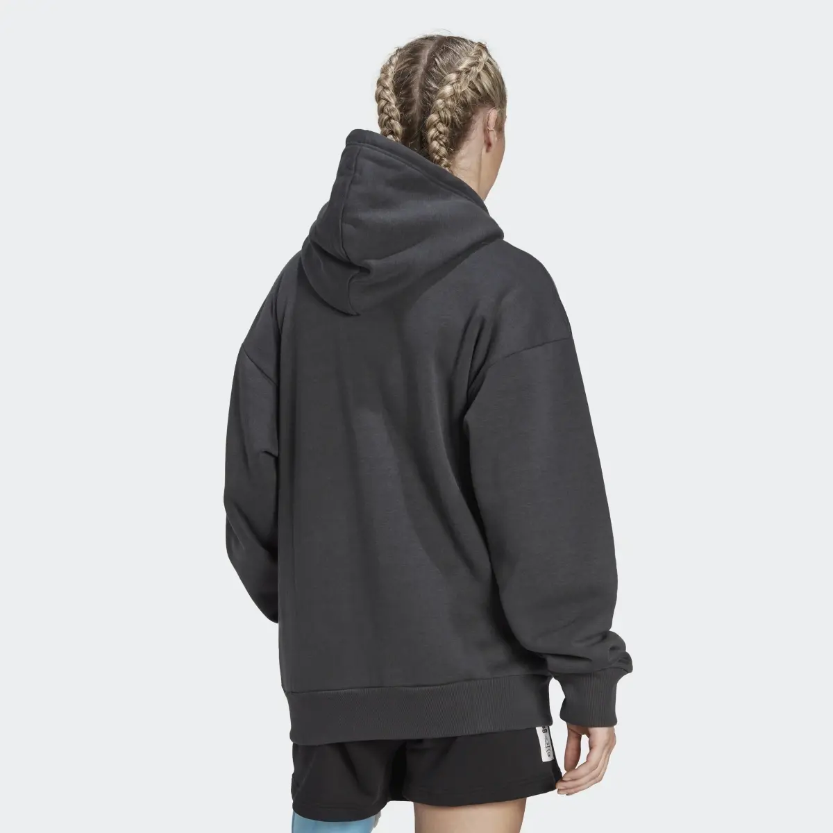 Adidas Studio Lounge Fleece Full-Zip Hoodie. 3