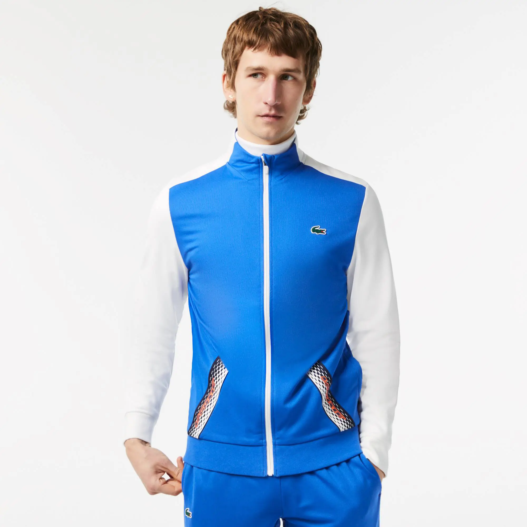 Lacoste Men’s Lacoste Tennis Zipped Ripstop Sweatshirt. 1