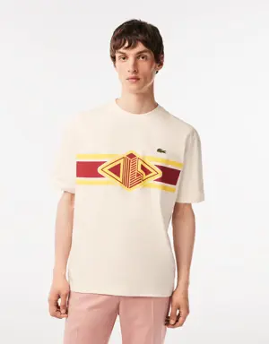 Lacoste Men’s Lacoste Round Neck Loose Fit Printed T-shirt