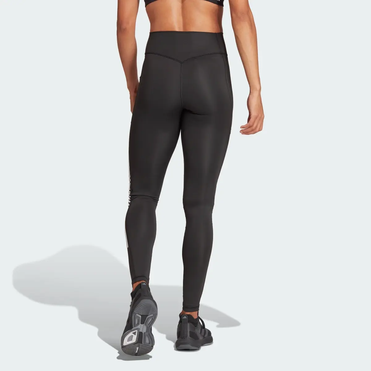 Adidas Optime 3-Stripes Full-Length Leggings. 2