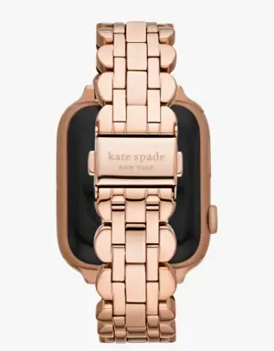 Rose Gold-tone Scallop Link Stainless Steel Bracelet 42/44/45mm Band For Apple Watch®