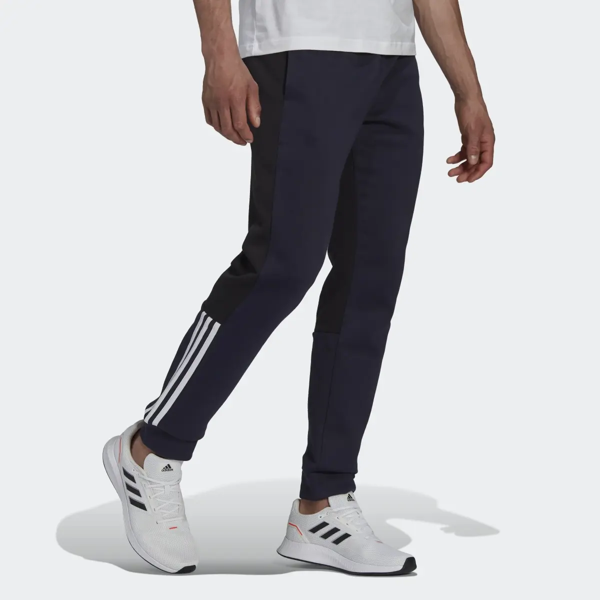 Adidas Essentials Colorblock Fleece Joggers. 3