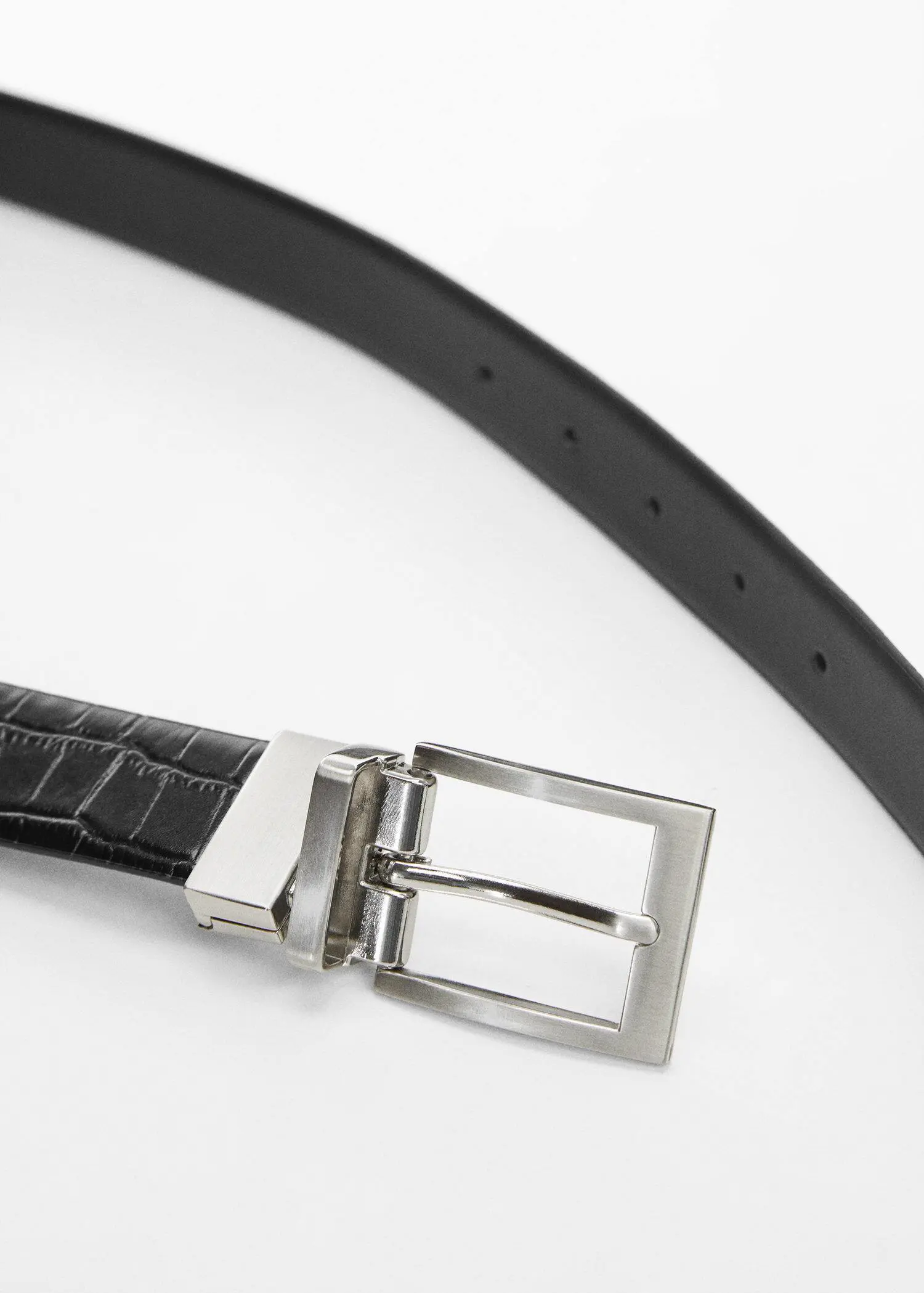 Mango Croc-effect leather belt. 3