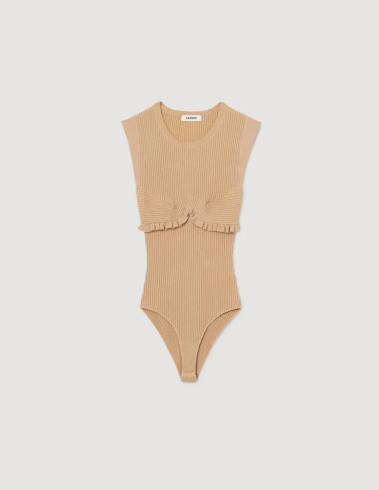 Sandro Ribbed knit bodysuit Login to add to Wish list. 1