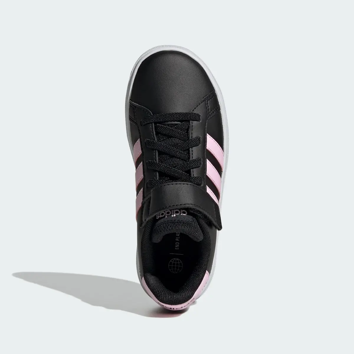 Adidas Grand Court Court Elastic Lace and Top Strap Shoes. 3