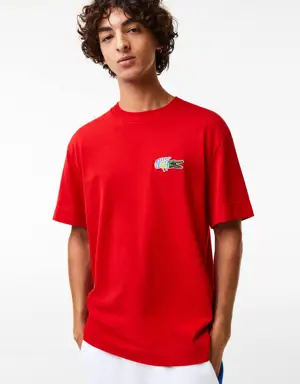 Men's Lacoste Holiday Relaxed Fit Comic Effect Badge T-Shirt