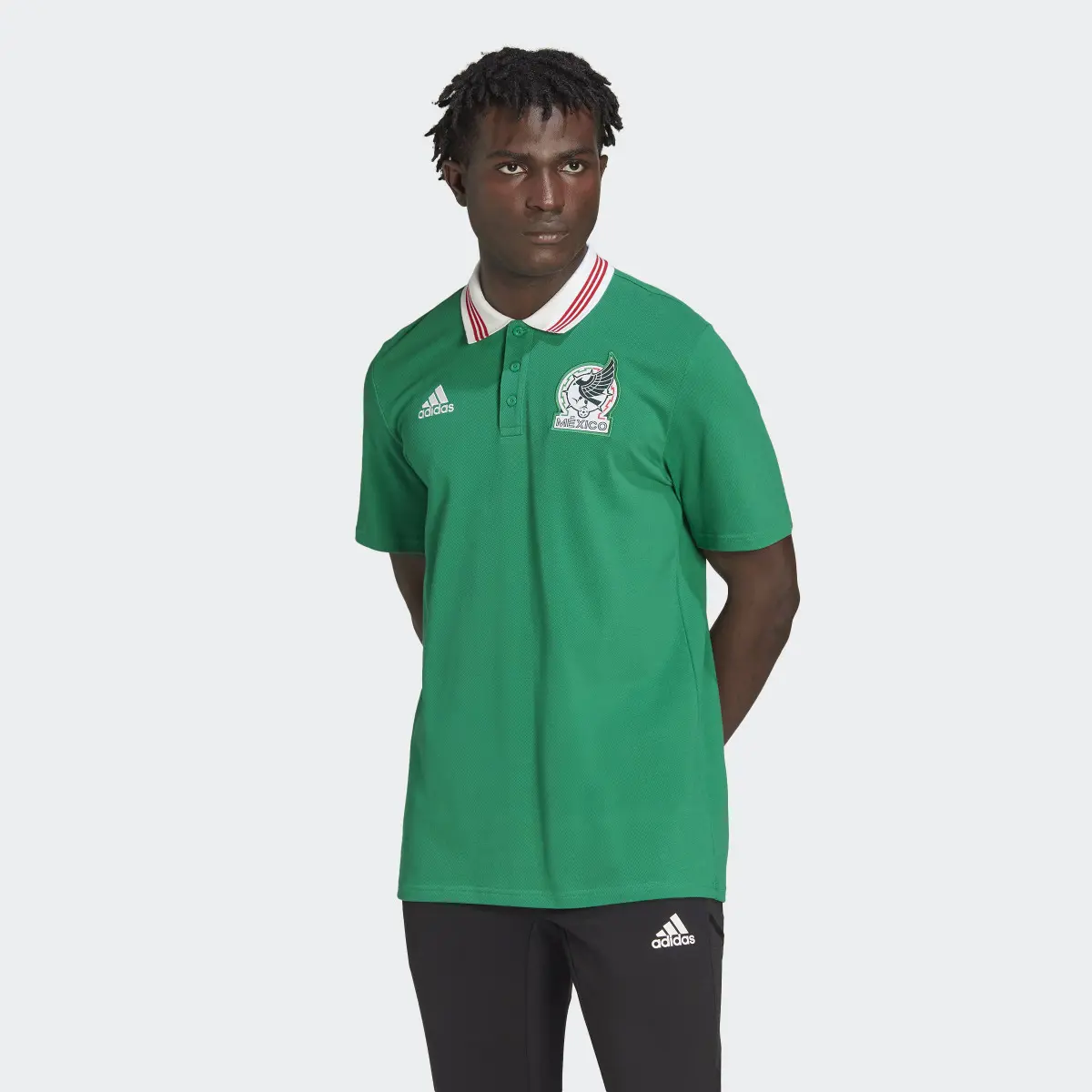 Adidas Playera Polo ADN Selección Nacional de México. 2