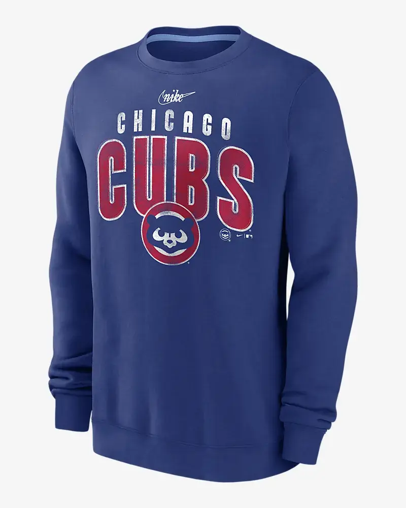 Nike Cooperstown Team (MLB Chicago Cubs) Men's Pullover Crew