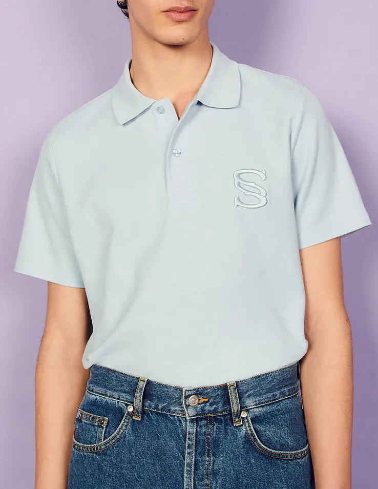 Sandro Embroidered polo shirt. 1