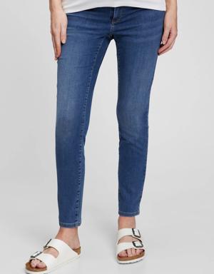 Maternity Inset Panel Favorite Jeggings with Washwell blue